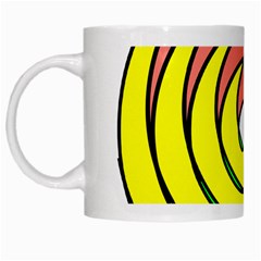 Double Spiral Thick Lines Circle White Mugs by Mariart