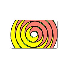 Double Spiral Thick Lines Circle Magnet (name Card) by Mariart