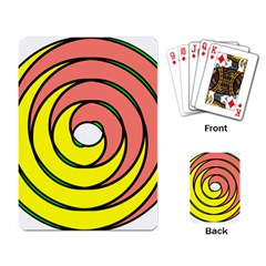 Double Spiral Thick Lines Circle Playing Card by Mariart