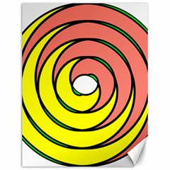 Double Spiral Thick Lines Circle Canvas 12  X 16   by Mariart