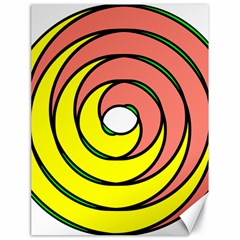 Double Spiral Thick Lines Circle Canvas 18  X 24   by Mariart