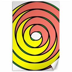 Double Spiral Thick Lines Circle Canvas 20  X 30   by Mariart