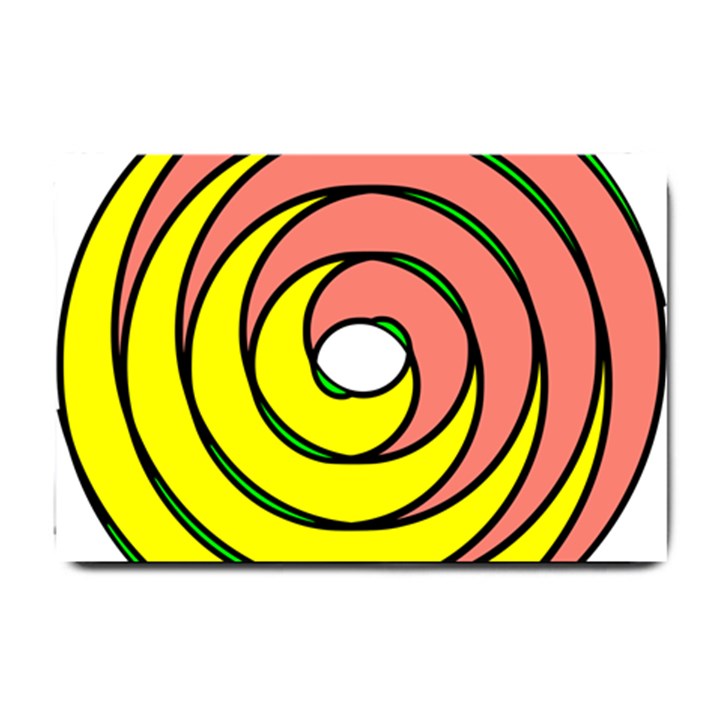 Double Spiral Thick Lines Circle Small Doormat 