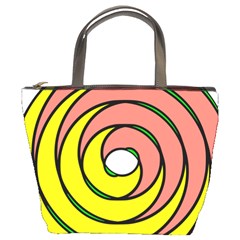 Double Spiral Thick Lines Circle Bucket Bags by Mariart