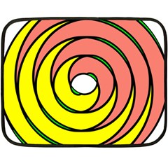 Double Spiral Thick Lines Circle Fleece Blanket (mini) by Mariart