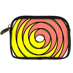 Double Spiral Thick Lines Circle Digital Camera Cases by Mariart