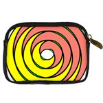 Double Spiral Thick Lines Circle Digital Camera Cases Back