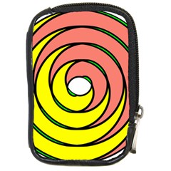 Double Spiral Thick Lines Circle Compact Camera Cases by Mariart