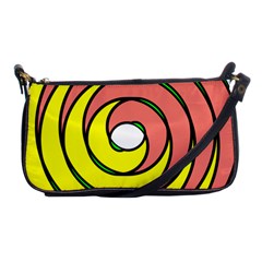 Double Spiral Thick Lines Circle Shoulder Clutch Bags