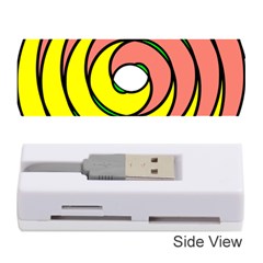 Double Spiral Thick Lines Circle Memory Card Reader (stick)  by Mariart