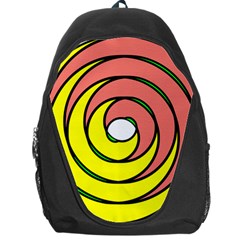 Double Spiral Thick Lines Circle Backpack Bag by Mariart