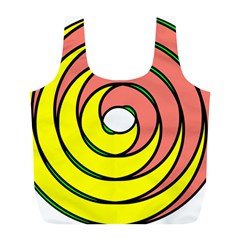 Double Spiral Thick Lines Circle Full Print Recycle Bags (l)  by Mariart