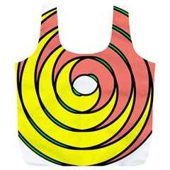 Double Spiral Thick Lines Circle Full Print Recycle Bags (l)  by Mariart