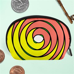 Double Spiral Thick Lines Circle Accessory Pouches (large)  by Mariart