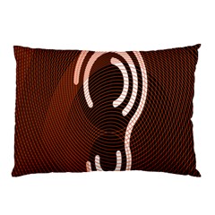 Fan Line Chevron Wave Brown Pillow Case by Mariart