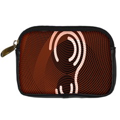 Fan Line Chevron Wave Brown Digital Camera Cases