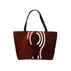 Fan Line Chevron Wave Brown Shoulder Handbags