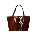 Fan Line Chevron Wave Brown Shoulder Handbags Back