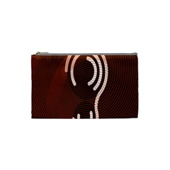 Fan Line Chevron Wave Brown Cosmetic Bag (small)  by Mariart