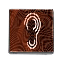 Fan Line Chevron Wave Brown Memory Card Reader (square) by Mariart