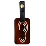 Fan Line Chevron Wave Brown Luggage Tags (One Side)  Front