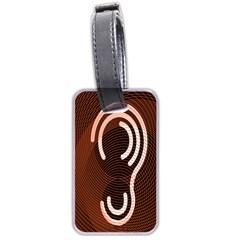 Fan Line Chevron Wave Brown Luggage Tags (two Sides) by Mariart