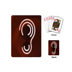 Fan Line Chevron Wave Brown Playing Cards (mini)  by Mariart