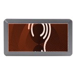 Fan Line Chevron Wave Brown Memory Card Reader (Mini) Front