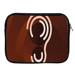 Fan Line Chevron Wave Brown Apple Ipad 2/3/4 Zipper Cases