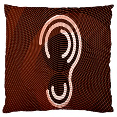 Fan Line Chevron Wave Brown Standard Flano Cushion Case (two Sides)