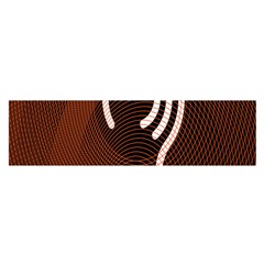 Fan Line Chevron Wave Brown Satin Scarf (oblong) by Mariart