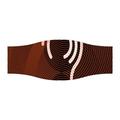 Fan Line Chevron Wave Brown Stretchable Headband by Mariart