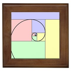 Golden Spiral Logarithmic Color Framed Tiles by Mariart