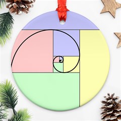 Golden Spiral Logarithmic Color Ornament (round) by Mariart