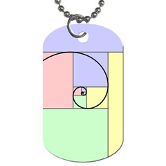 Golden Spiral Logarithmic Color Dog Tag (two Sides) by Mariart