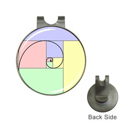 Golden Spiral Logarithmic Color Hat Clips With Golf Markers by Mariart