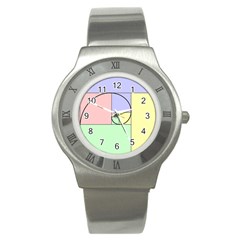 Golden Spiral Logarithmic Color Stainless Steel Watch by Mariart