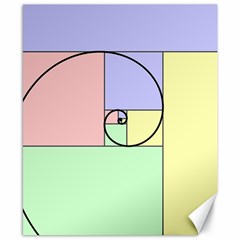 Golden Spiral Logarithmic Color Canvas 8  X 10  by Mariart