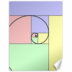 Golden Spiral Logarithmic Color Canvas 18  X 24   by Mariart