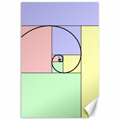 Golden Spiral Logarithmic Color Canvas 24  X 36  by Mariart