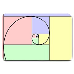 Golden Spiral Logarithmic Color Large Doormat 