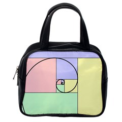 Golden Spiral Logarithmic Color Classic Handbags (one Side) by Mariart