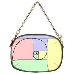 Golden Spiral Logarithmic Color Chain Purses (one Side)  by Mariart