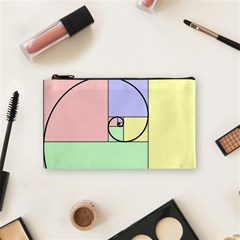 Golden Spiral Logarithmic Color Cosmetic Bag (small)  by Mariart