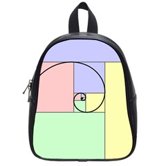 Golden Spiral Logarithmic Color School Bag (small) by Mariart