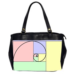 Golden Spiral Logarithmic Color Office Handbags (2 Sides)  by Mariart