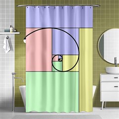 Golden Spiral Logarithmic Color Shower Curtain 48  X 72  (small)  by Mariart