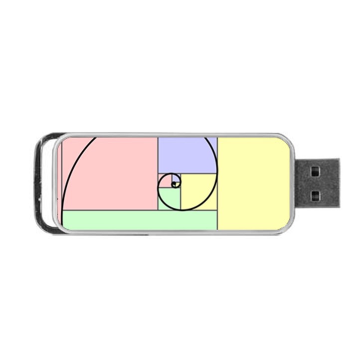 Golden Spiral Logarithmic Color Portable USB Flash (Two Sides)