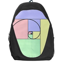 Golden Spiral Logarithmic Color Backpack Bag by Mariart