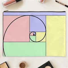 Golden Spiral Logarithmic Color Cosmetic Bag (xxxl)  by Mariart